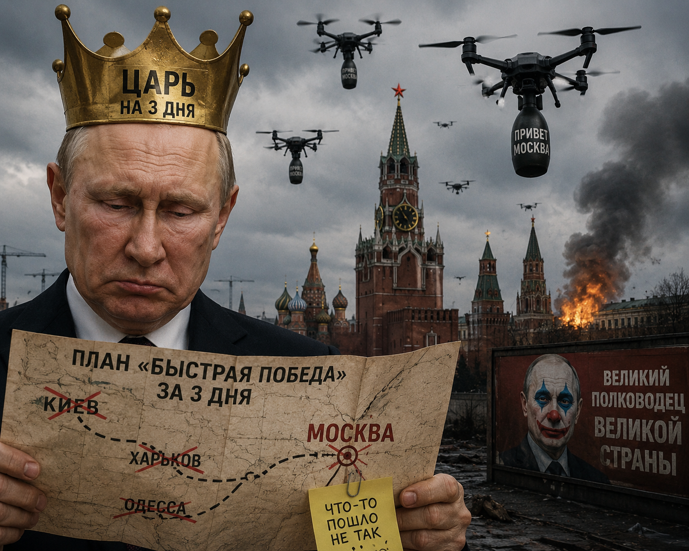 Marea armată rusă și dronele de la Moscova: când războiul comandat de Putin bate la propria ușă