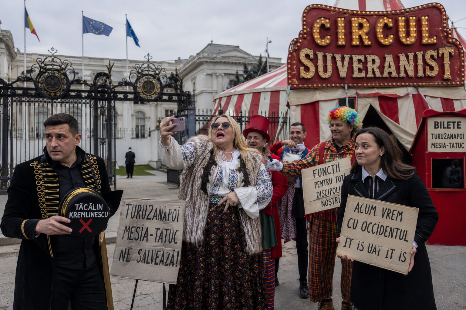 Circul de la Cotroceni: hAUR-ul, Șoșoacă și „sugeraniștii” rămași cu botul umflat
